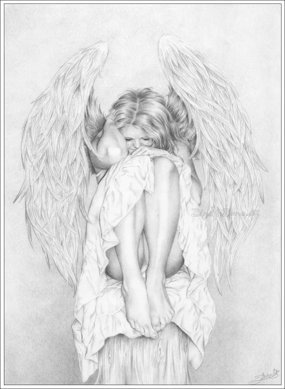 Картина девушка с крыльями