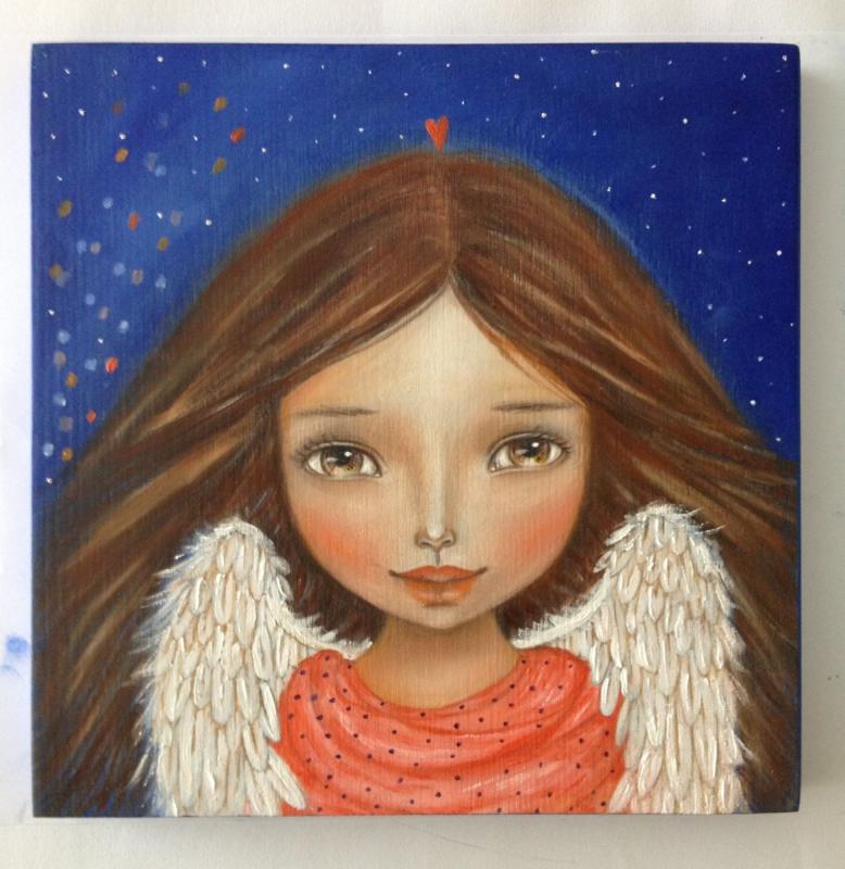 Рисованные лица ангелов