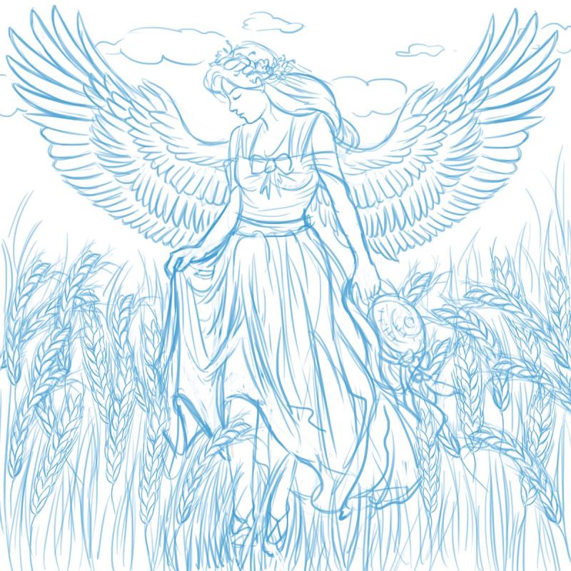 Стилизованное изображение ангела