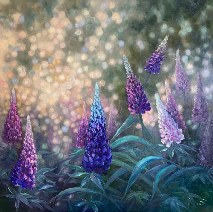 Стилизация люпинов