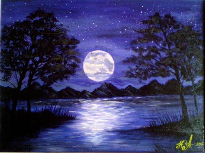 Лунная ночь арт