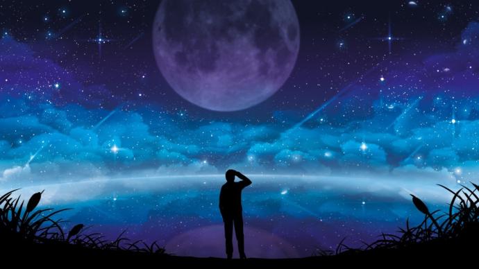 Ночь Луна вектор