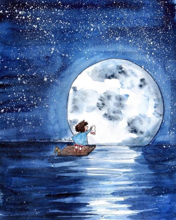 Лунная ночь Малевич