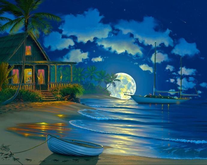 Луна в живописи