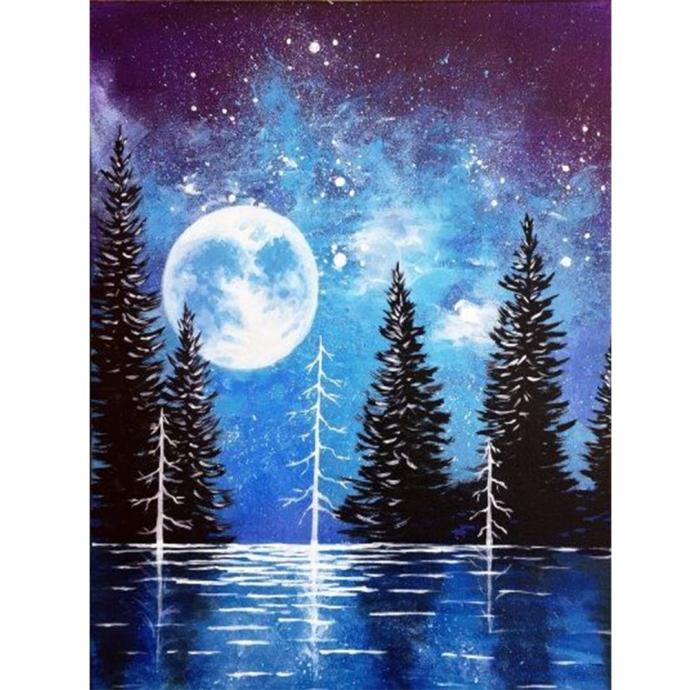 Пейзаж гуашью