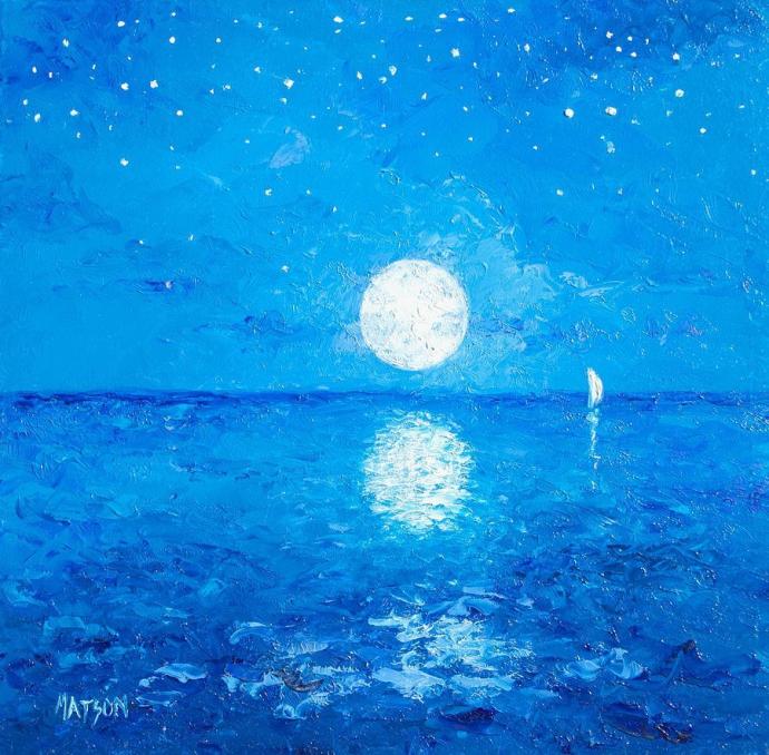 Ночь Луна вектор