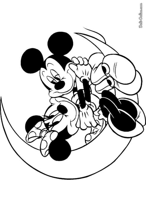 Микки Маус раскраска