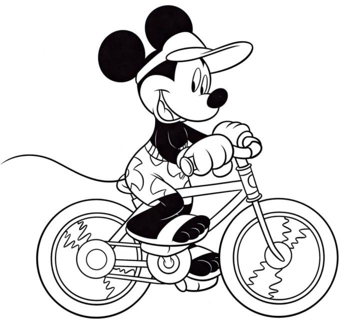 Микки Маус малыш раскраска