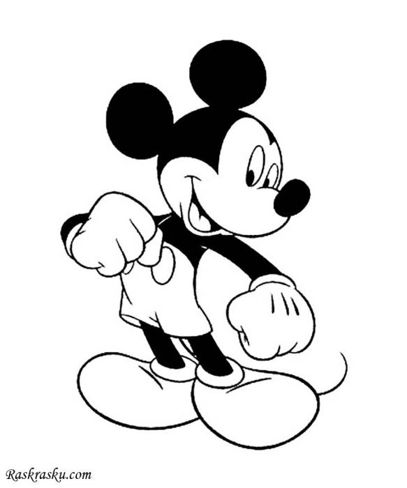 Микки Маус раскраска