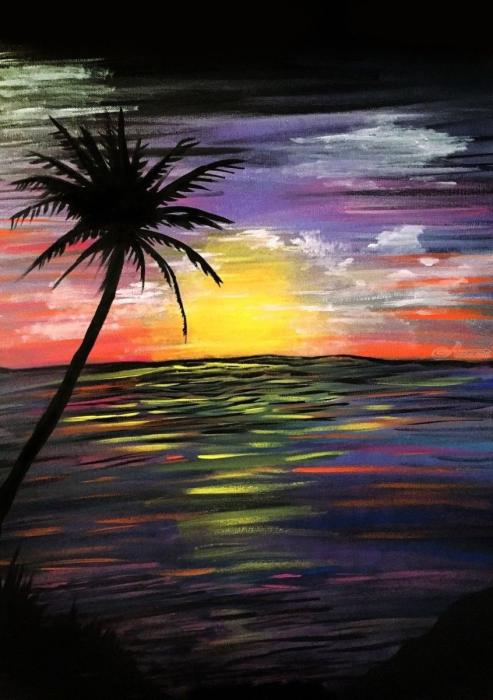 Морской закат рисунок71