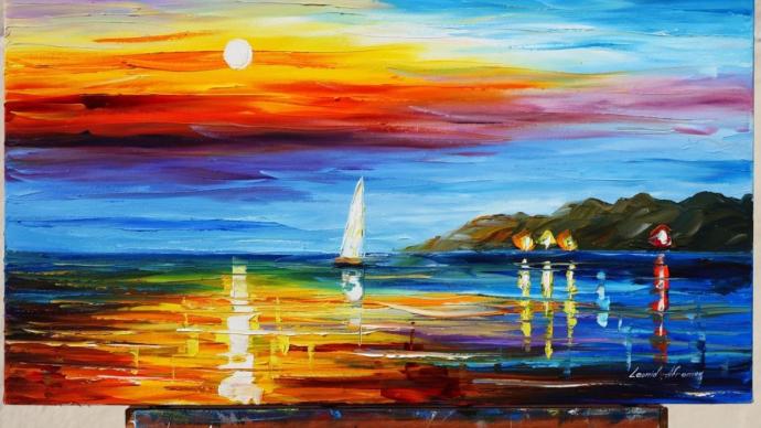 Закат рисунок