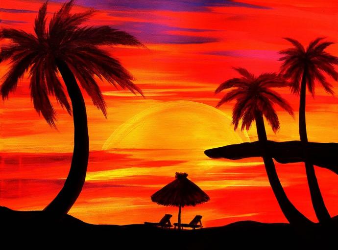 Солнце живопись