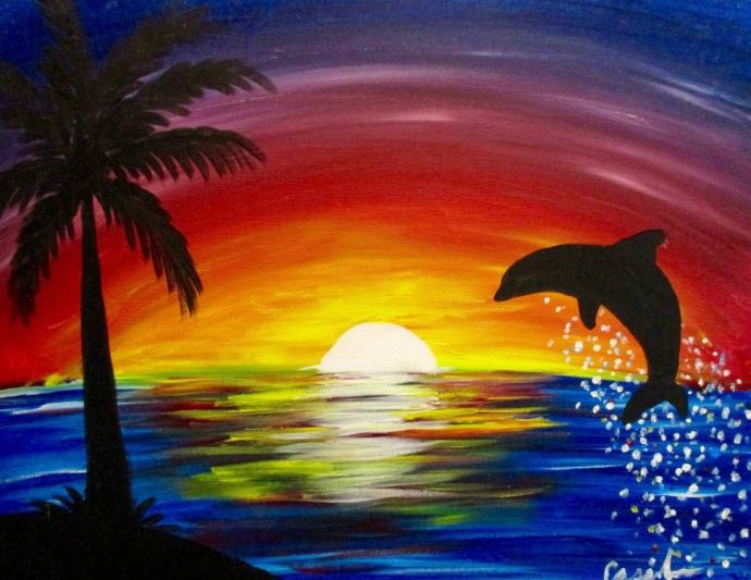 Закат иллюстрация