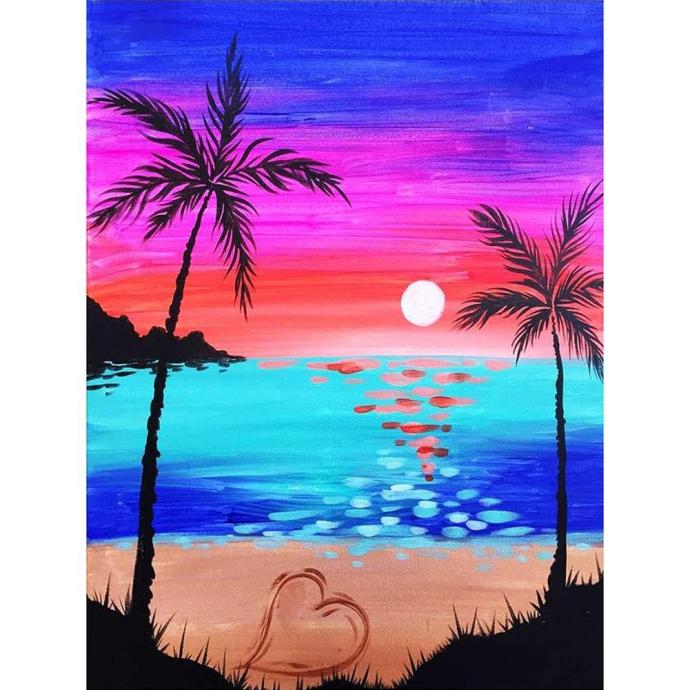 Пейзаж акрилом