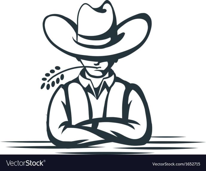 Нарисованный мужчина в шляпе