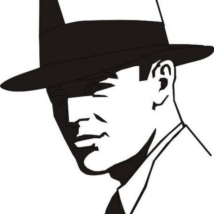 Нарисованный мужчина в шляпе