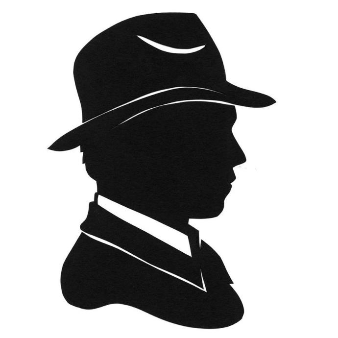 Силуэт мужчины в шляпе