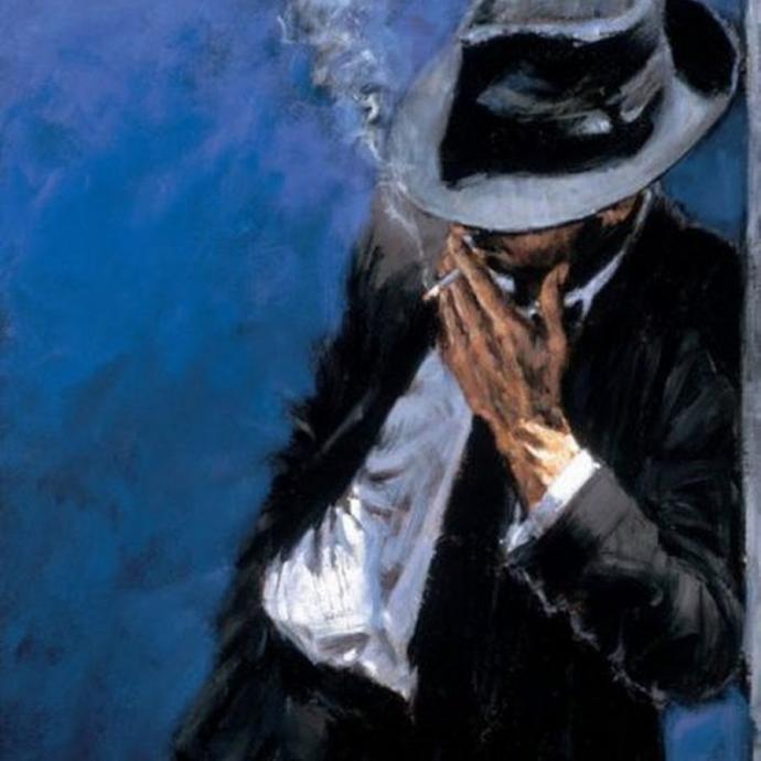 Fabian Perez картины мужик в шляпе