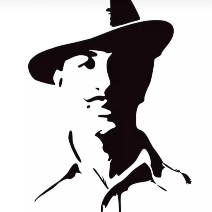 Силуэт мужчины ретро профиль