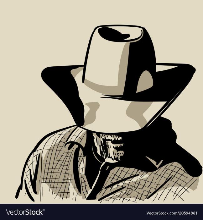 Нарисовать человека в шляпе