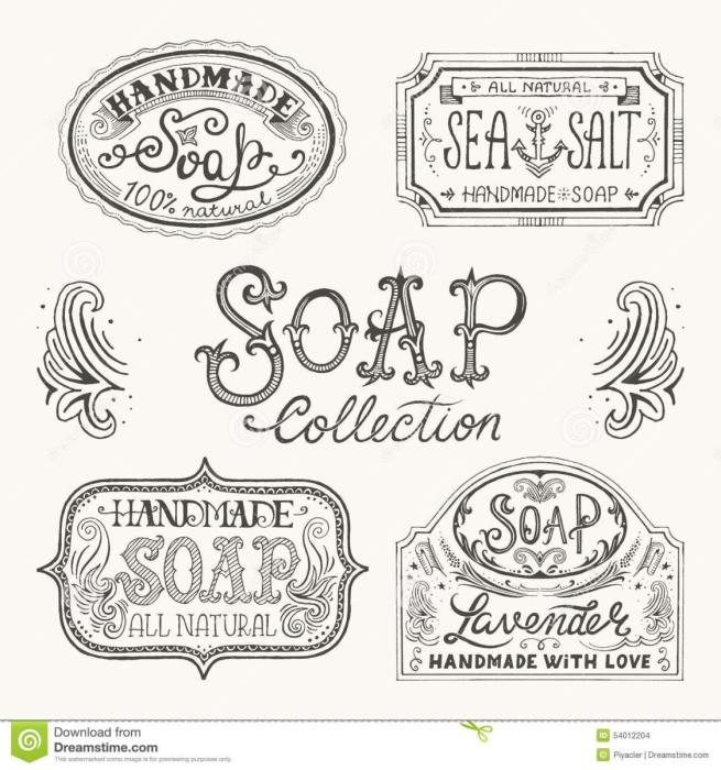 Винтажные этикетки на мыло
