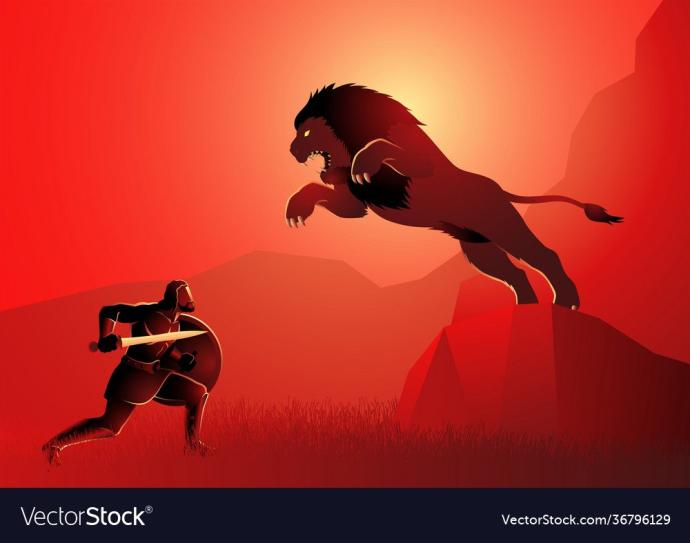 Геракл и Лев вектор