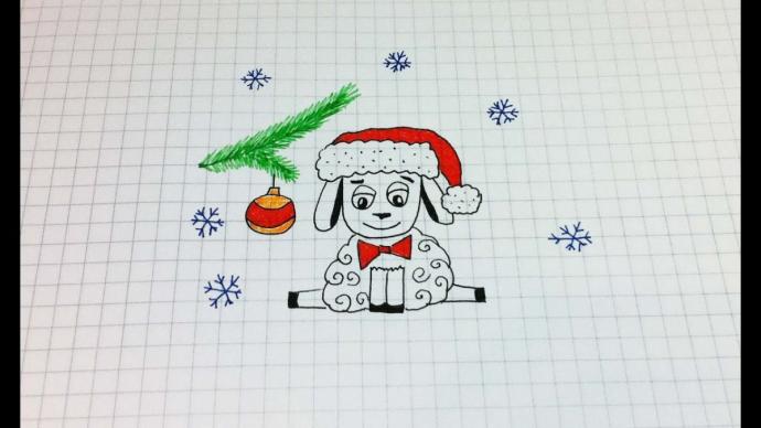 Маленькие новогодние рисунки