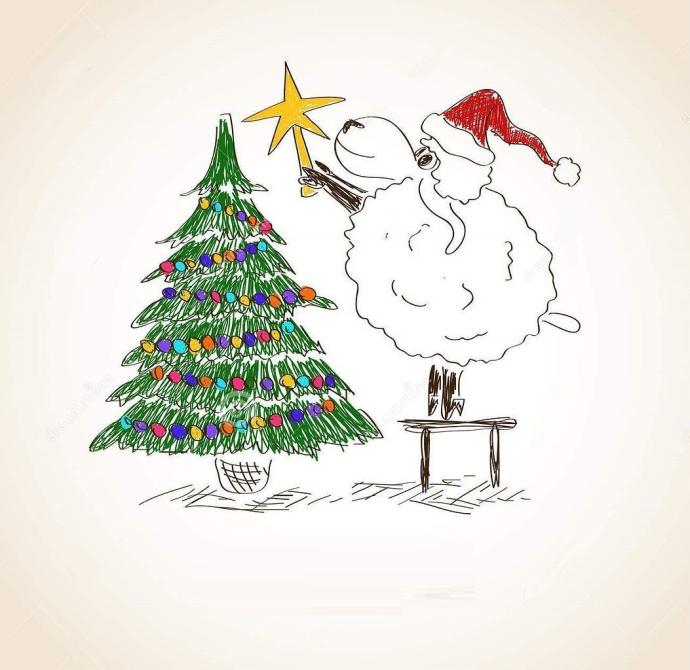 Картинку для срисовки новый год легкое