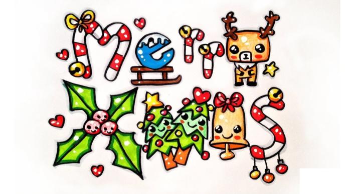 Милые новогодние рисуночки