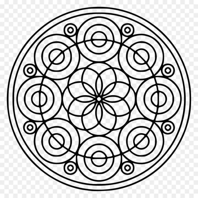 Мандала орнамент в круге