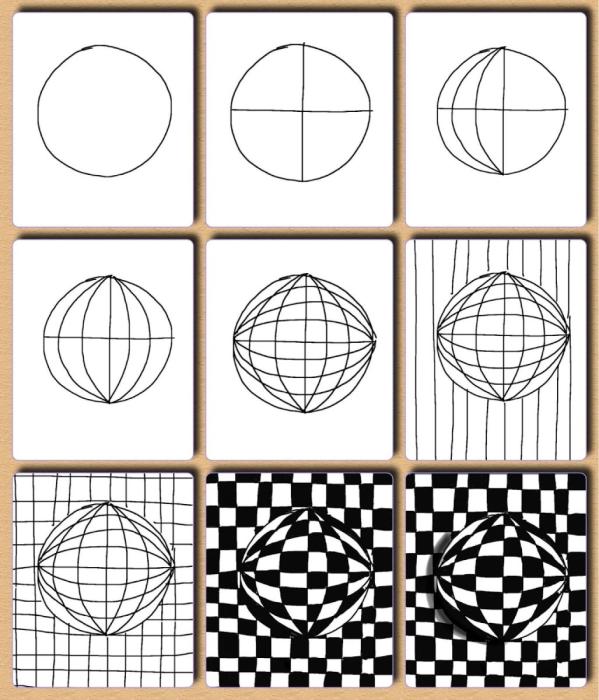 Рисование оптических иллюзий