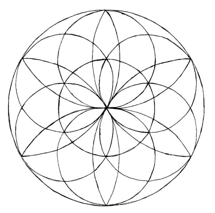Цветок жизни раскраска