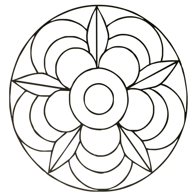 Узоры раскраска для детей легкие