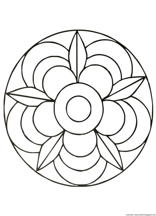 Простые рисунки циркулем75