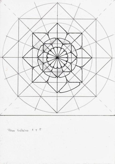 Мандала поэтапное рисование