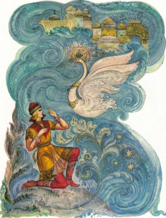 Раскраска по сказке о царе Салтане белка