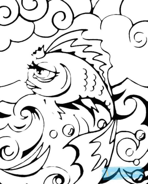 Сказка о золотом петушке Пушкин раскраска