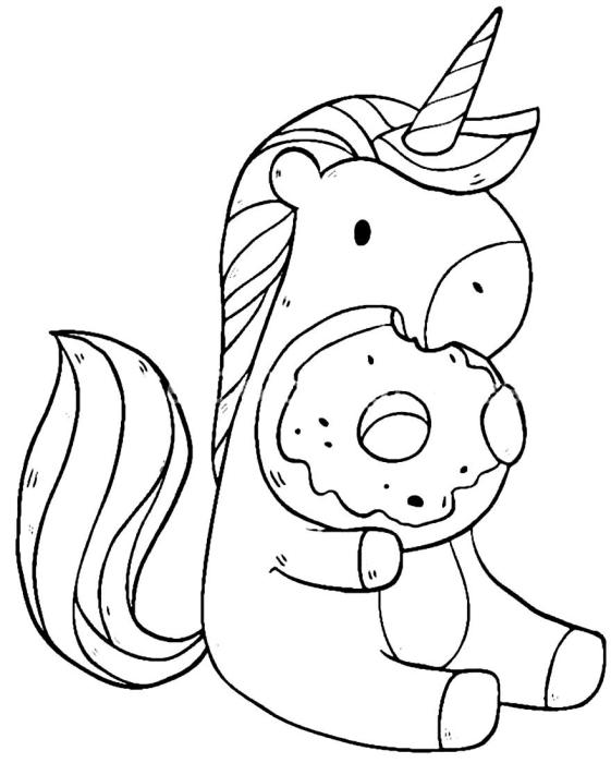 Раскраска для девочек Единорог милые девочка