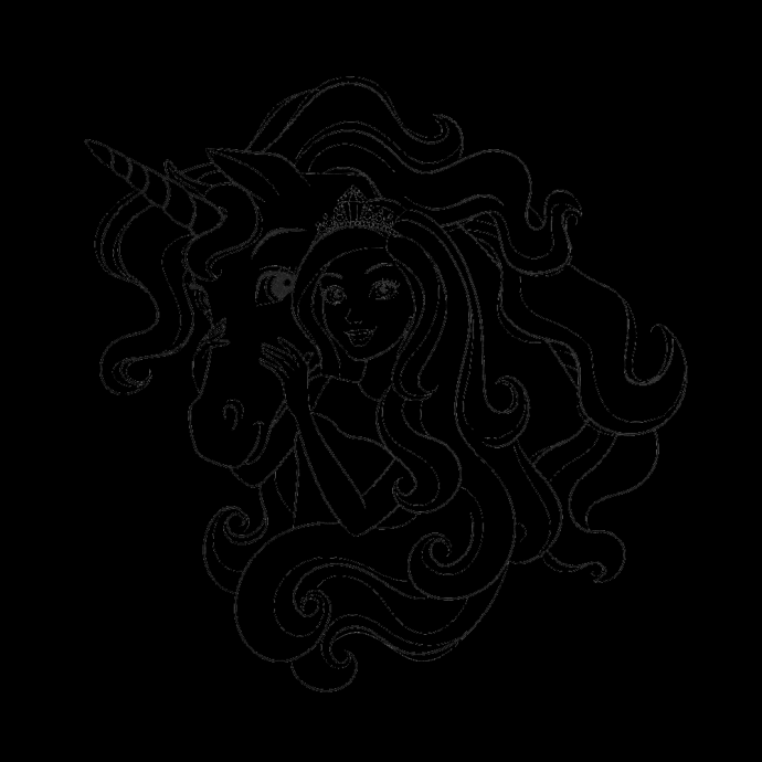 Раскраска Единорожка с днем рождения