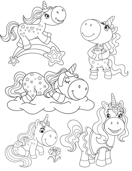 Бабочка Единорог раскраска