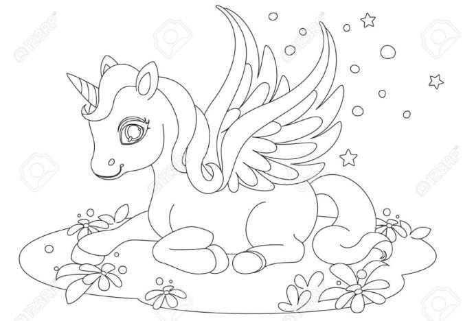 Раскраска Единорог с принцессой
