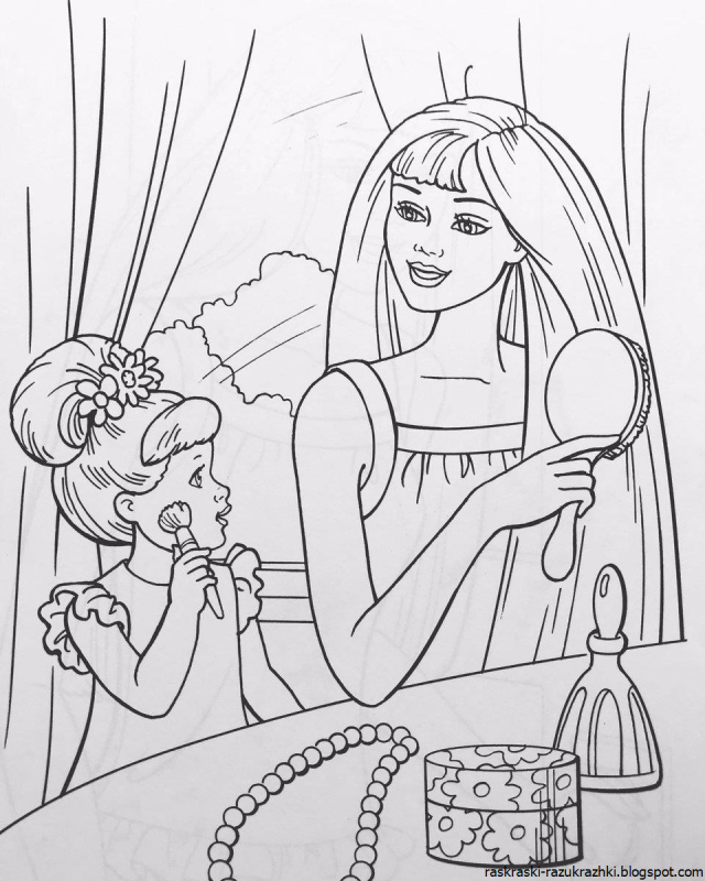 Раскраска инструменты парикмахера