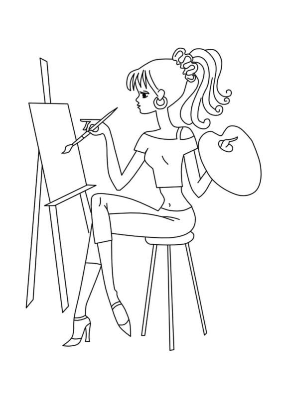 Парикмахерские инструменты раскраска