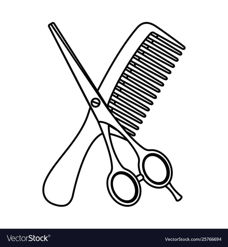 Парикмахерские инструменты карандашом