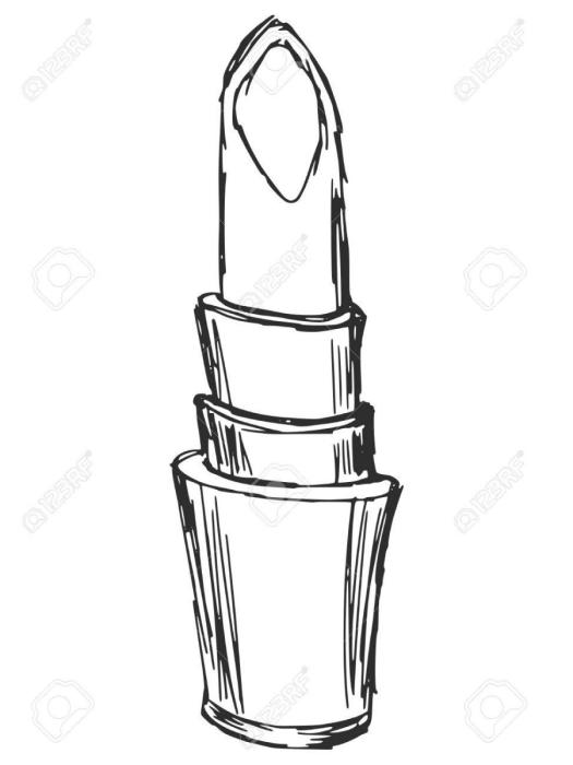 Губная помада скетч