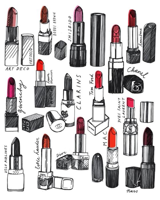 Чёрно-белая помада