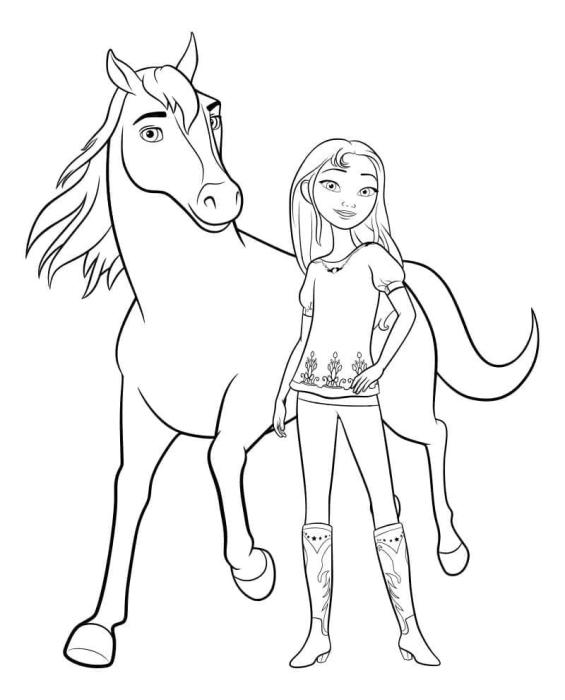 Раскраска спирит непокорный