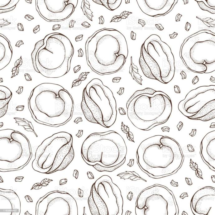 Векторный паттерн пельмени