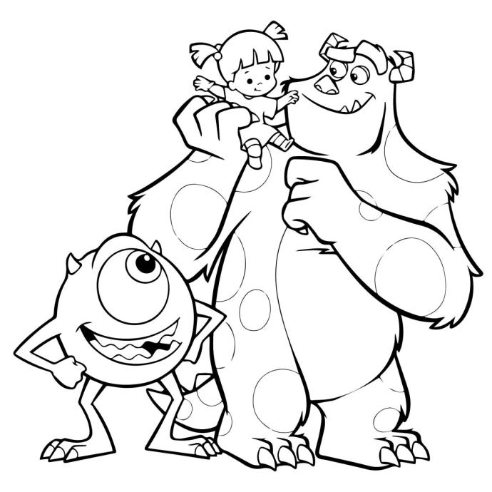 Корпорация университет монстров раскраска