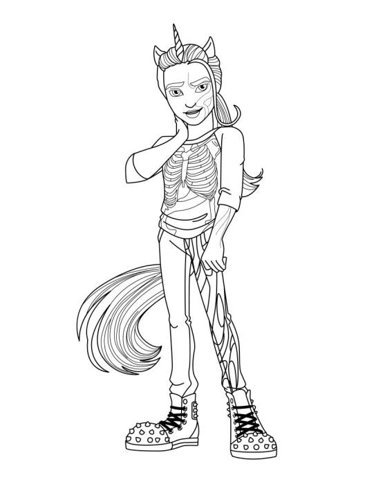 Раскраски Монстер Хай Бонита Фемур
